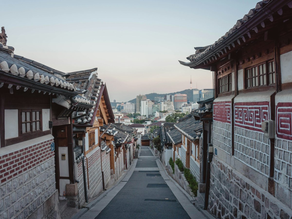 empty street between houses