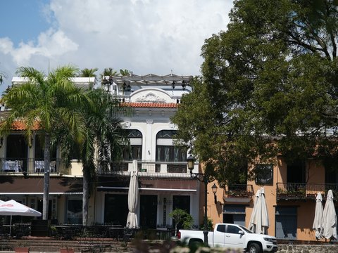 a white building with a dome roof