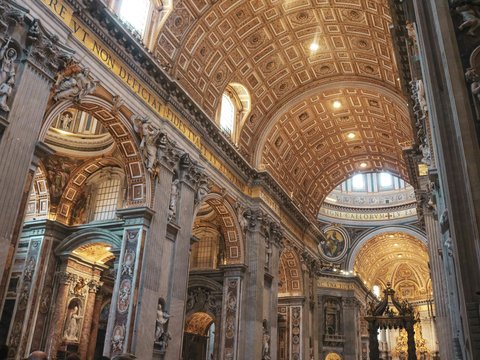 gold and white cathedral interior