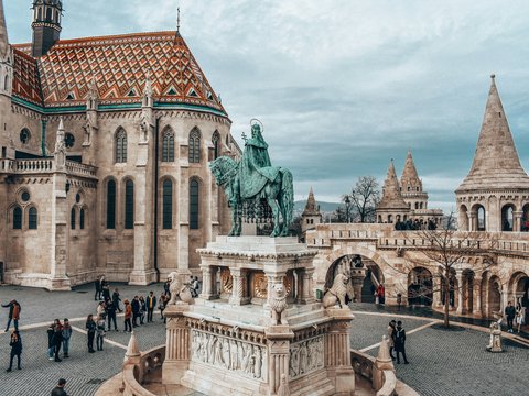 fisherman's bastion in Budapest during daytime