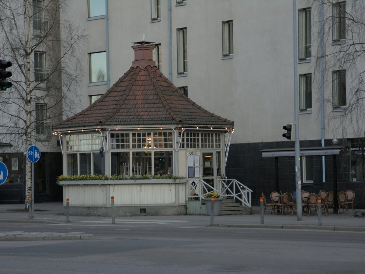 a building with a red roof