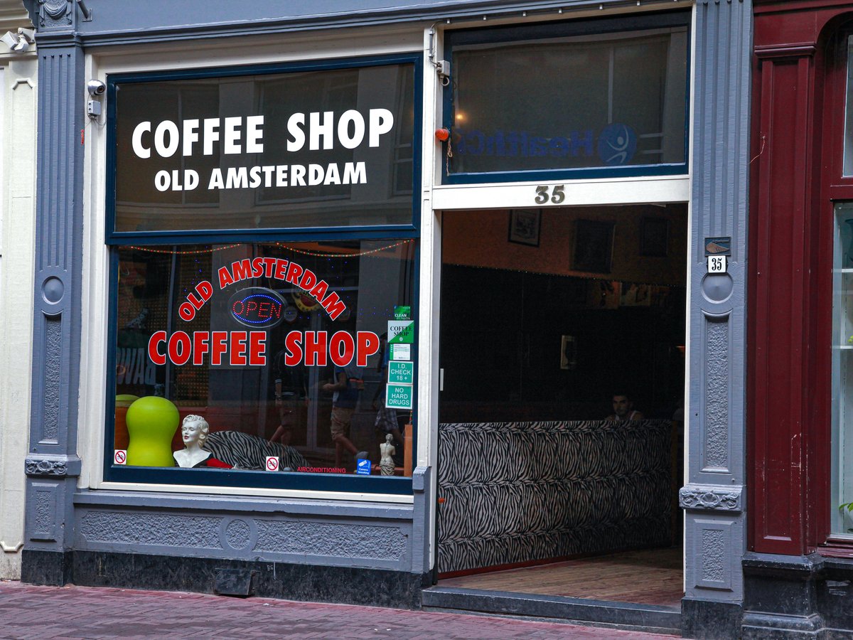 black and white coffee shop