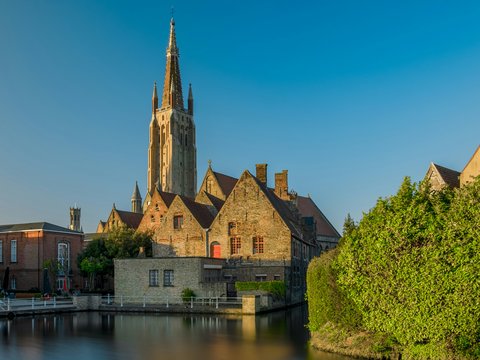 cathedral near lake