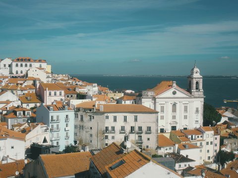 A scenic view of a european city.