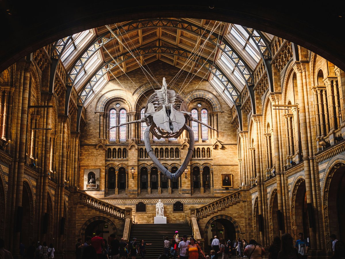 a large clock in a large building