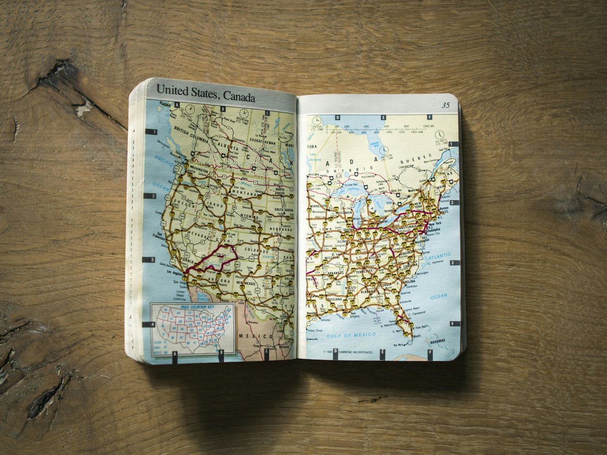 politician map on brown wooden surface