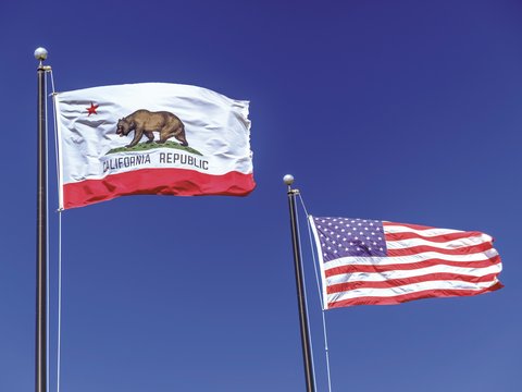 waving U.S.A flag