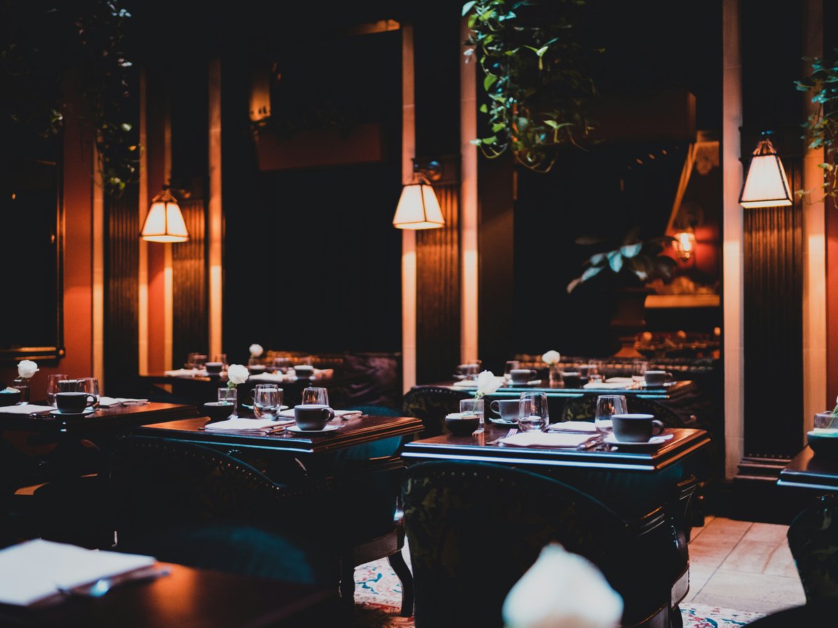 lighted lamps in room