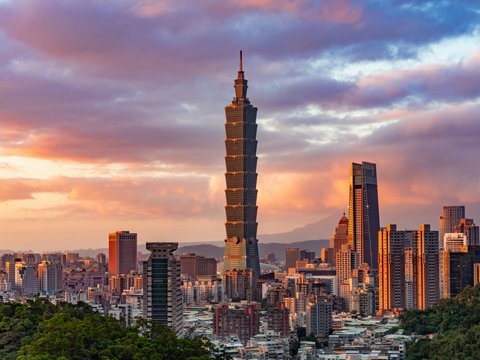 high rise building during sunset