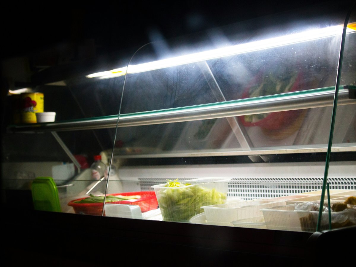 a person in a restaurant