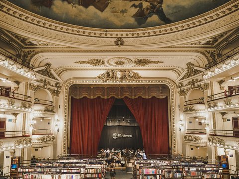 red and gold theater hall