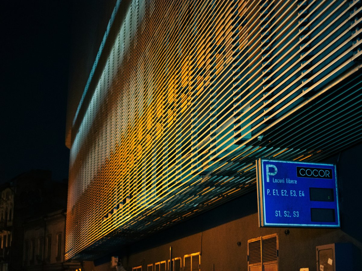 a building that has a sign on the side of it