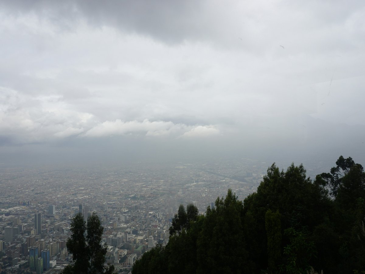 A view of a city from the top of a hill