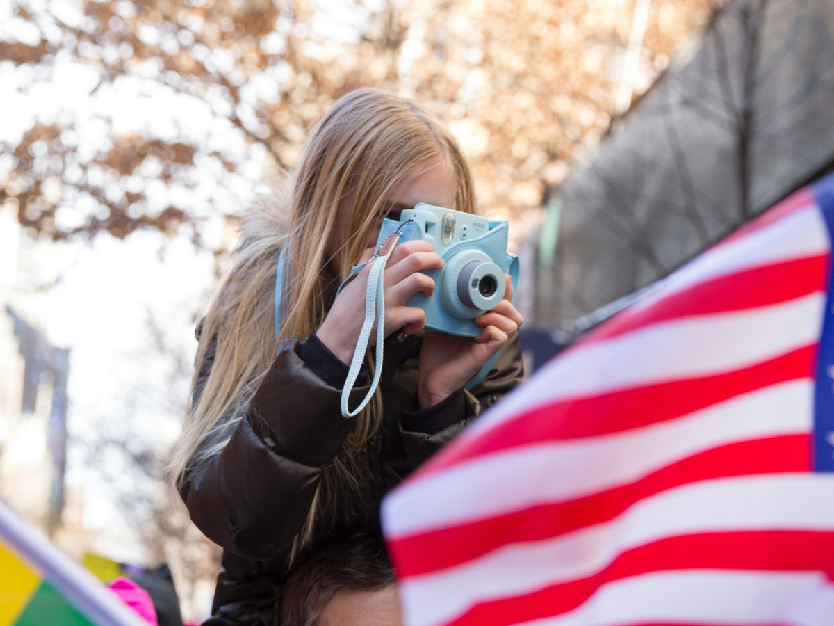 woman taking picture