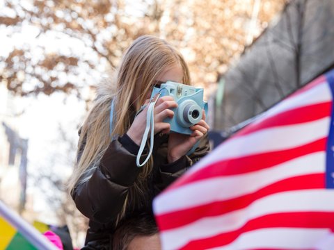 woman taking picture