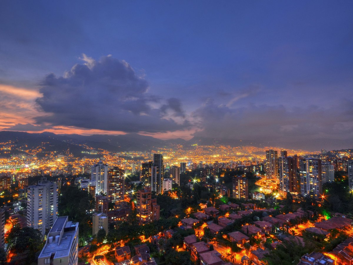 city buildings during sunset