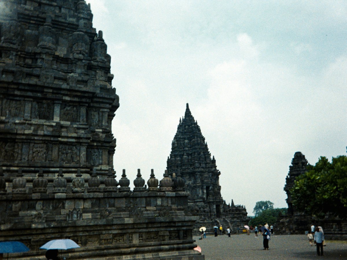 Ancient stone temple complex with intricate carvings