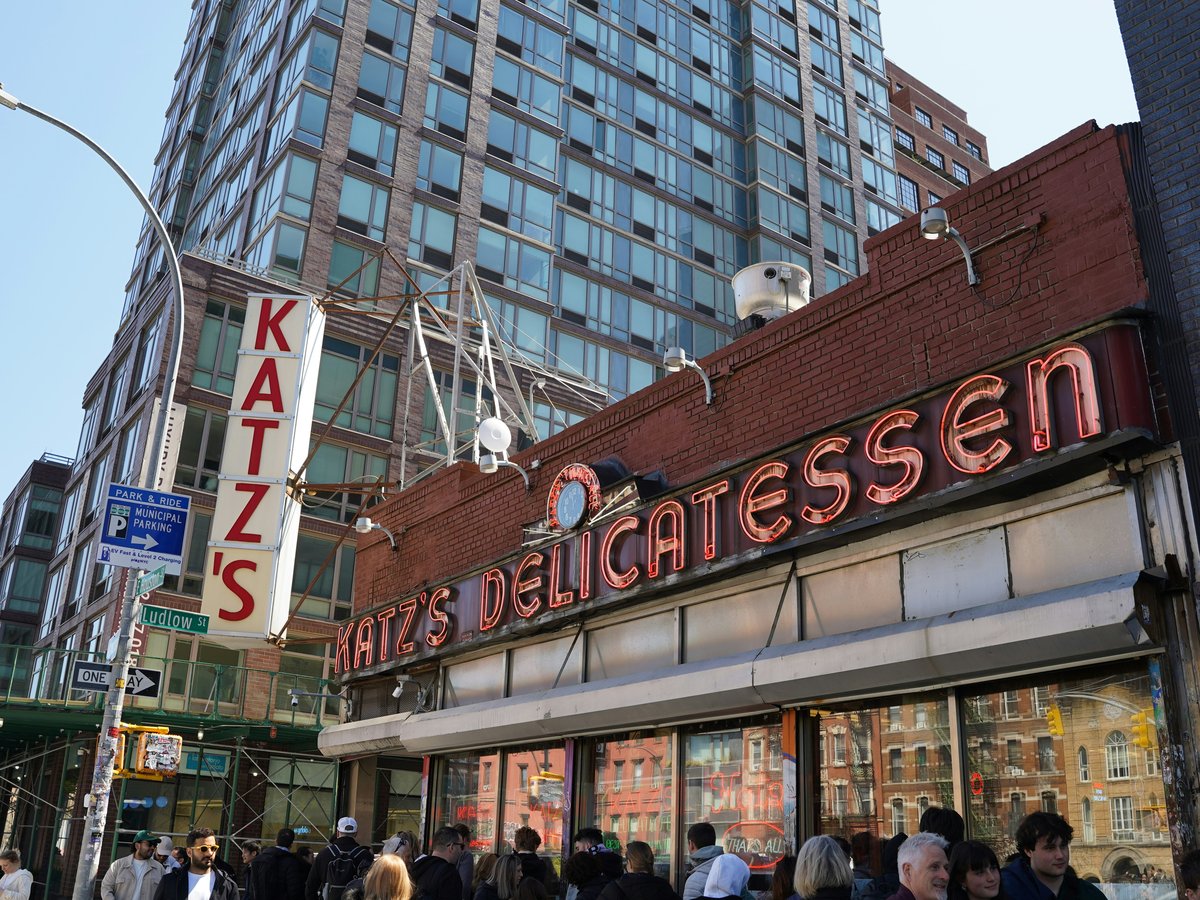 Katz's delicatessen stands in new york city