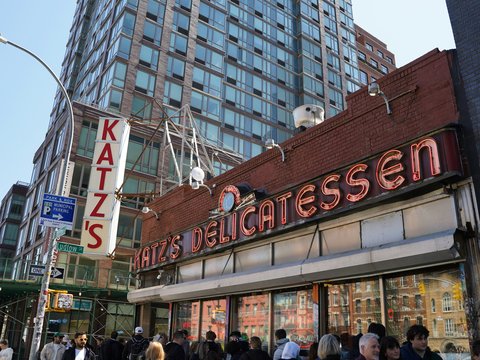 Katz's delicatessen stands in new york city