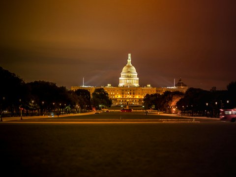 U.S. capitol Hill during nighttime