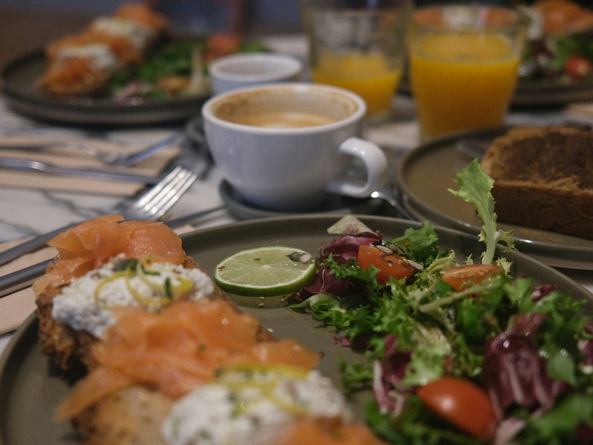 a close up of a plate of food on a table