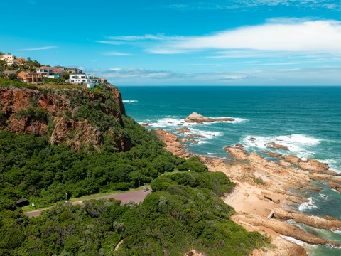 a scenic view of the ocean and coastline