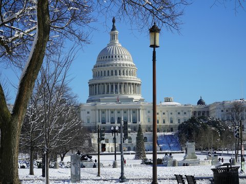 a view of the capitol building from across the street