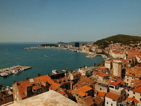 photo of brown roof houses
