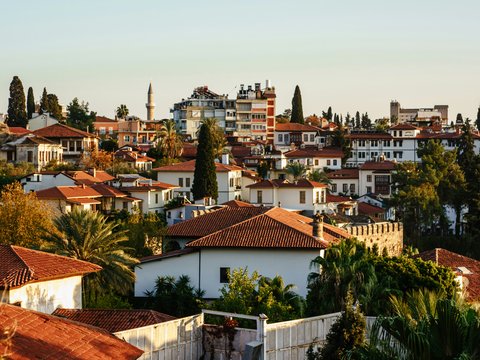 a view of a city with lots of houses