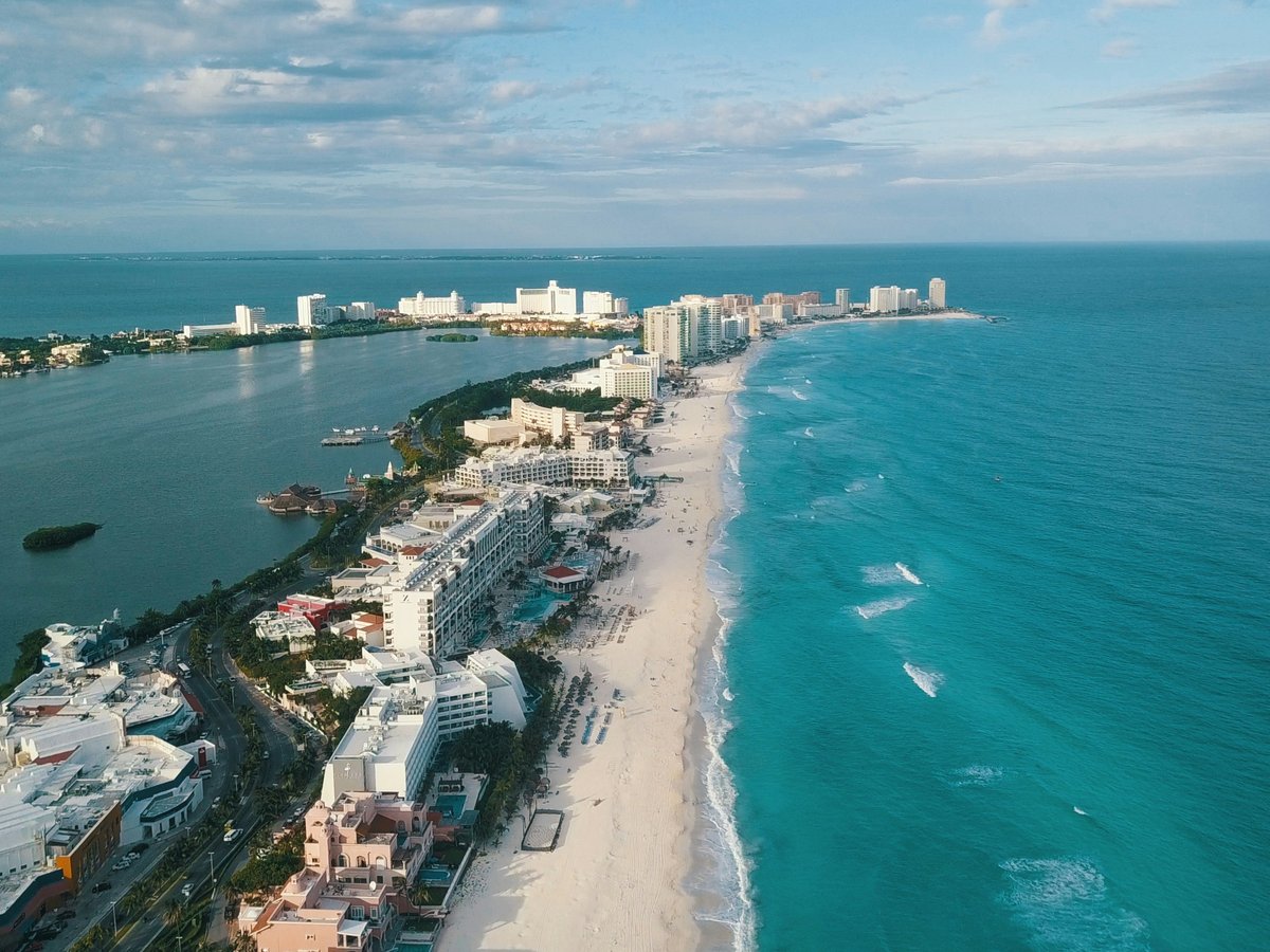 aerial photo of white buildings