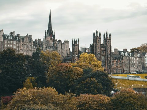 a castle on a hill