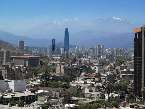 a city with tall buildings