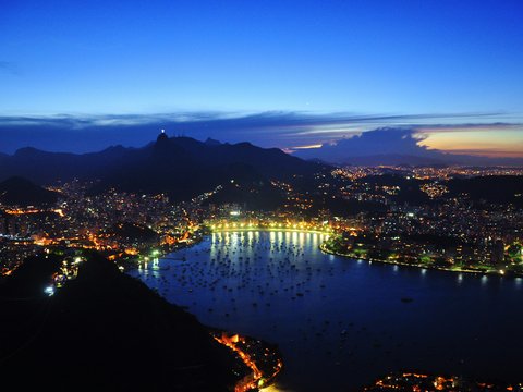 a city at night