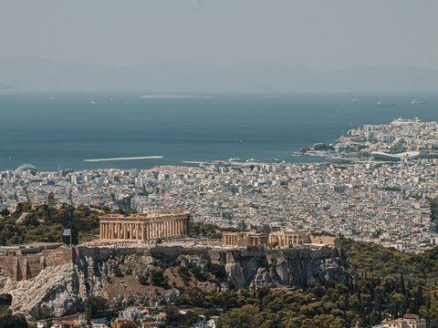 a view of a city from a high point of view