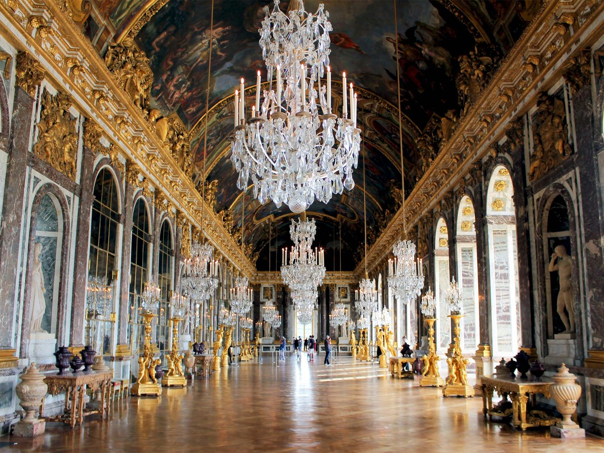 a large room with a chandelier in it