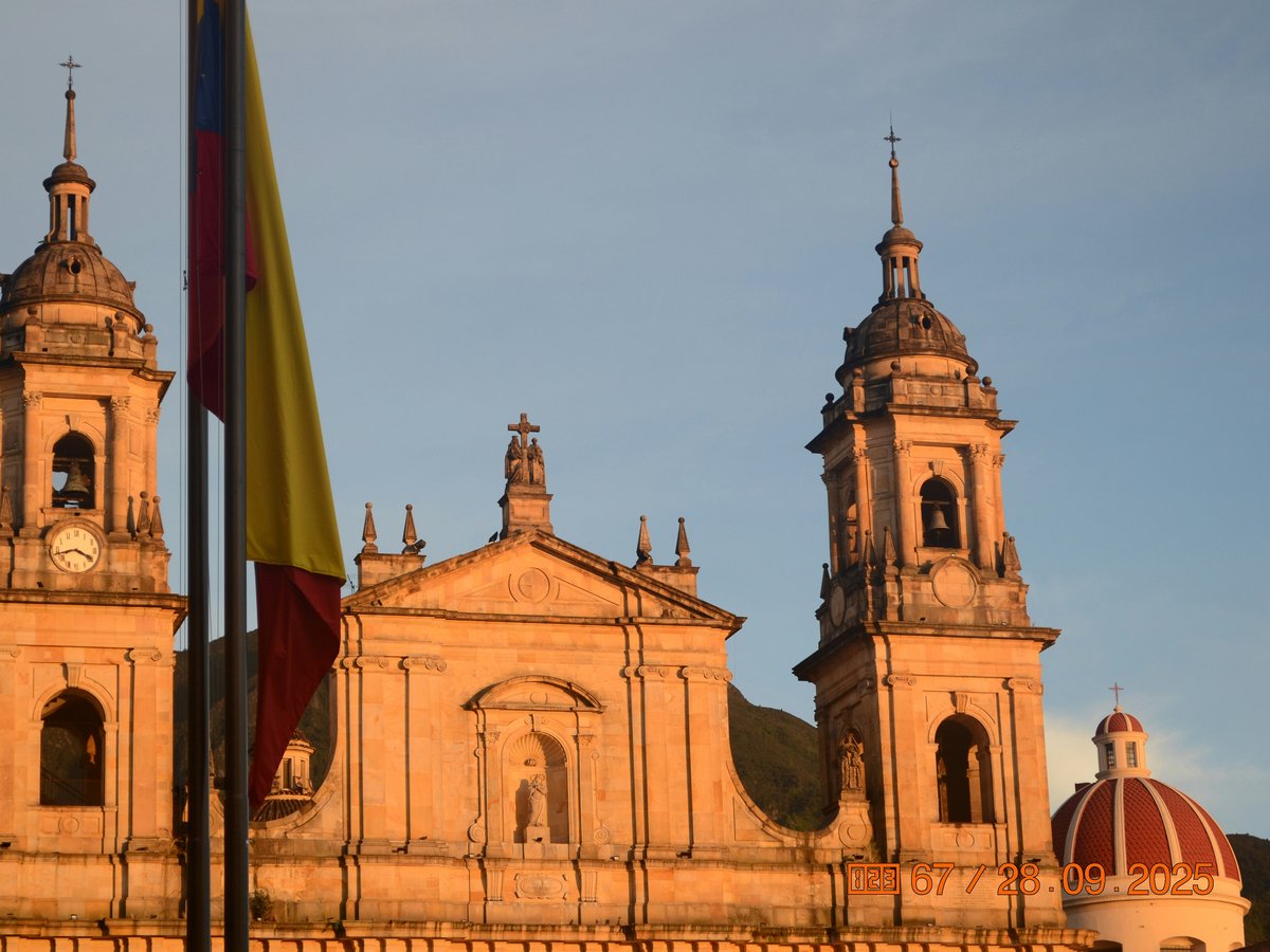 Large church with two towers and a dome