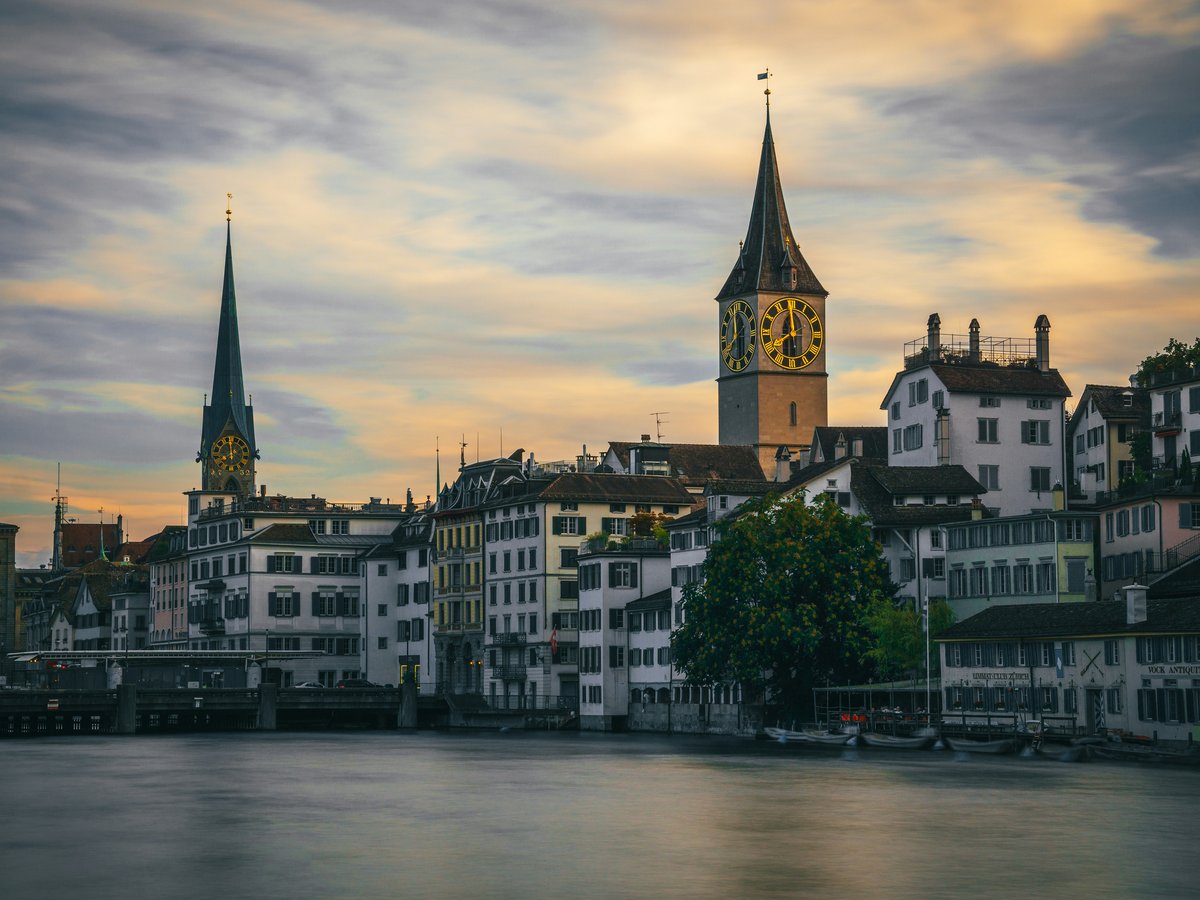a clock tower in a city