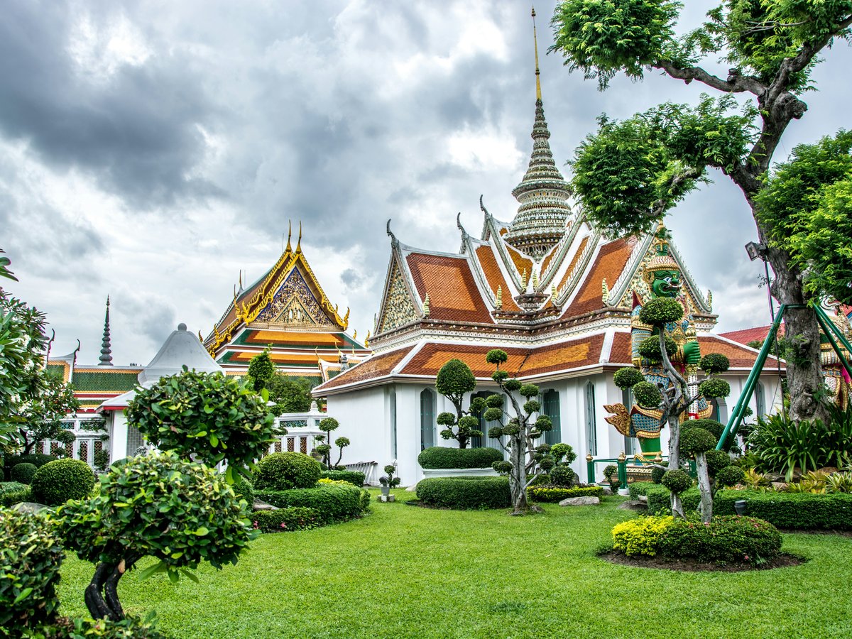 white and orange temple