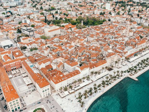 aerial photography of concrete buildings