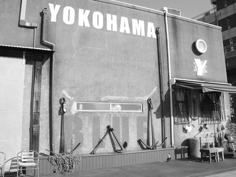 grayscale photo of Yokohama building