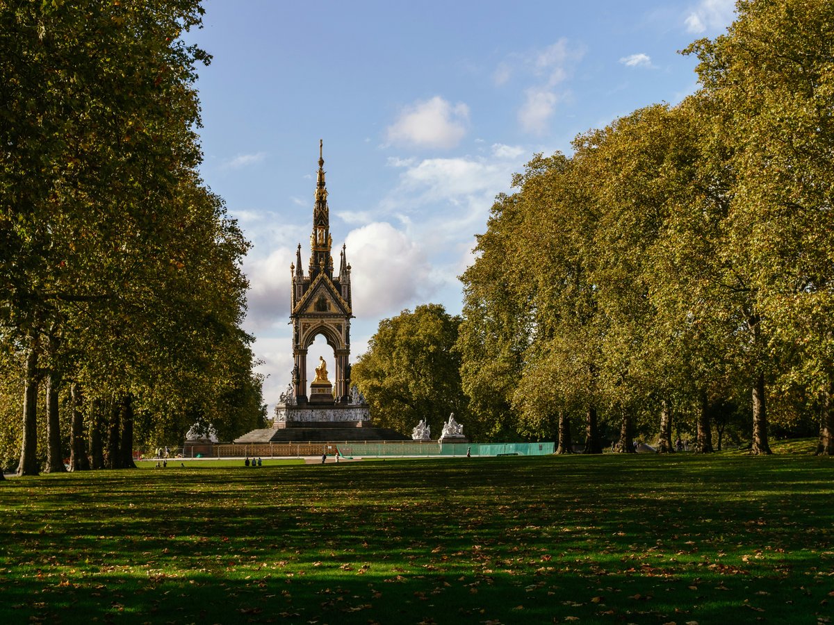 a tall tower in a park