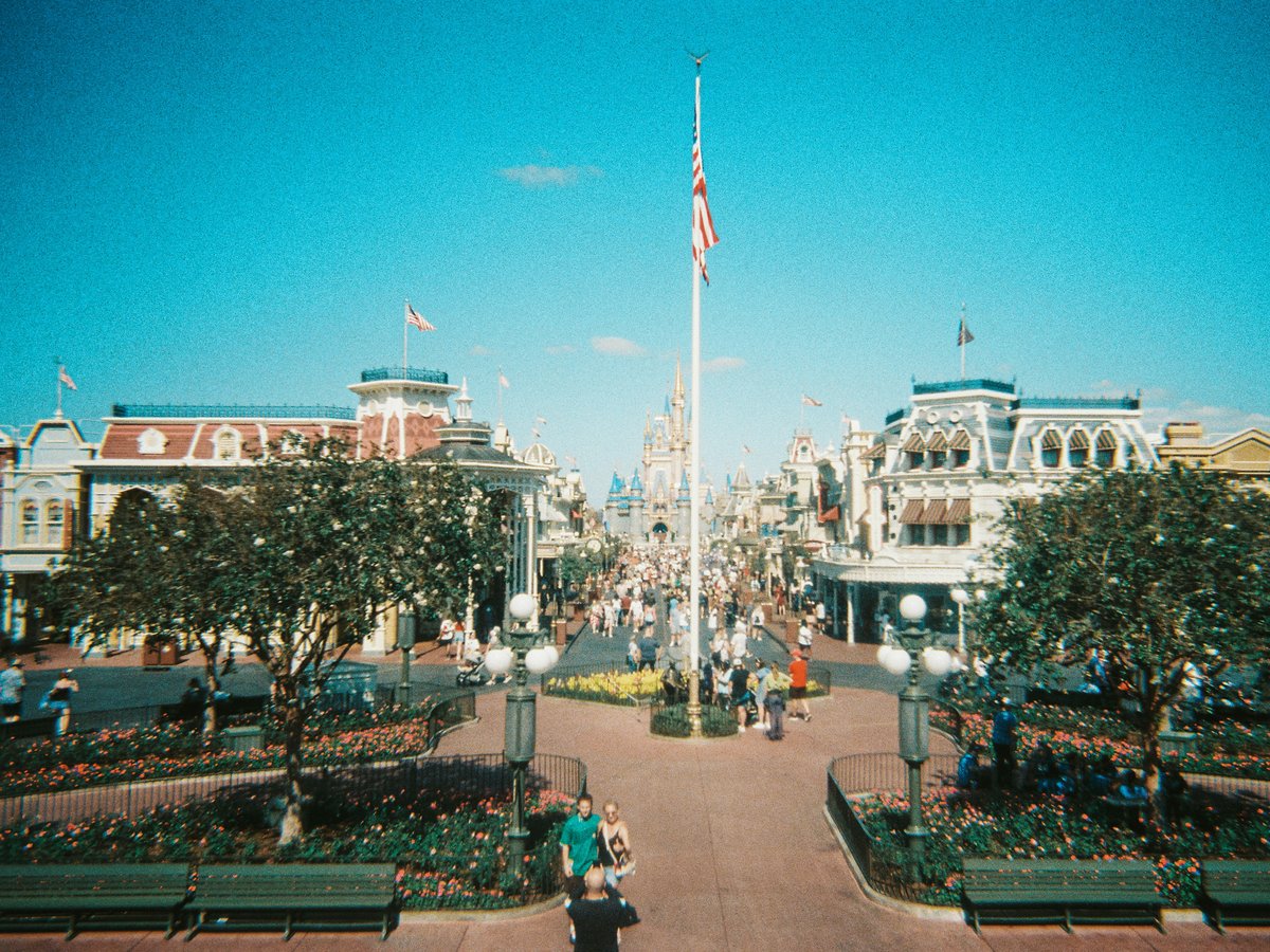 A sunny day on a charming town square
