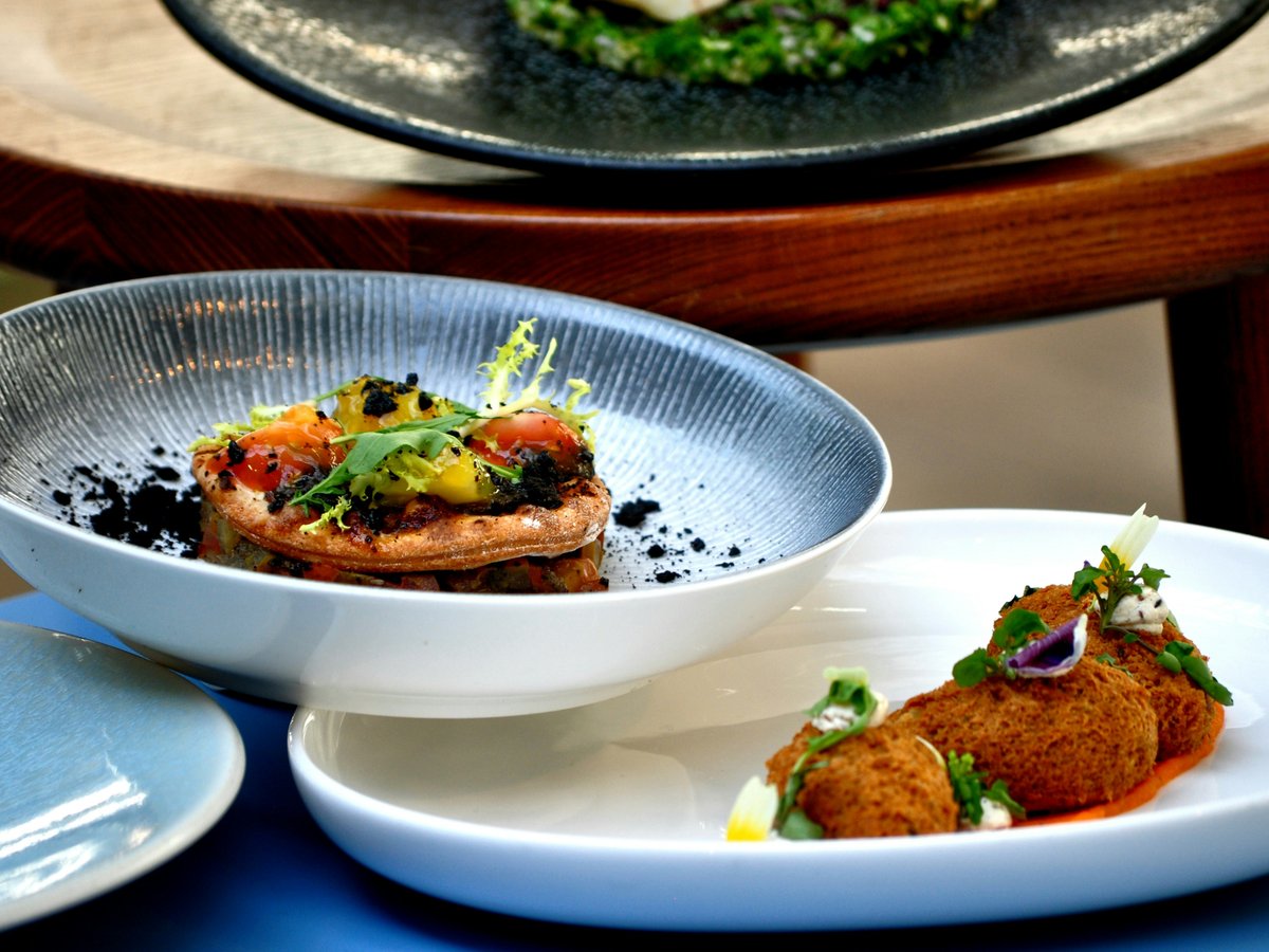 cooked food on white ceramic plate