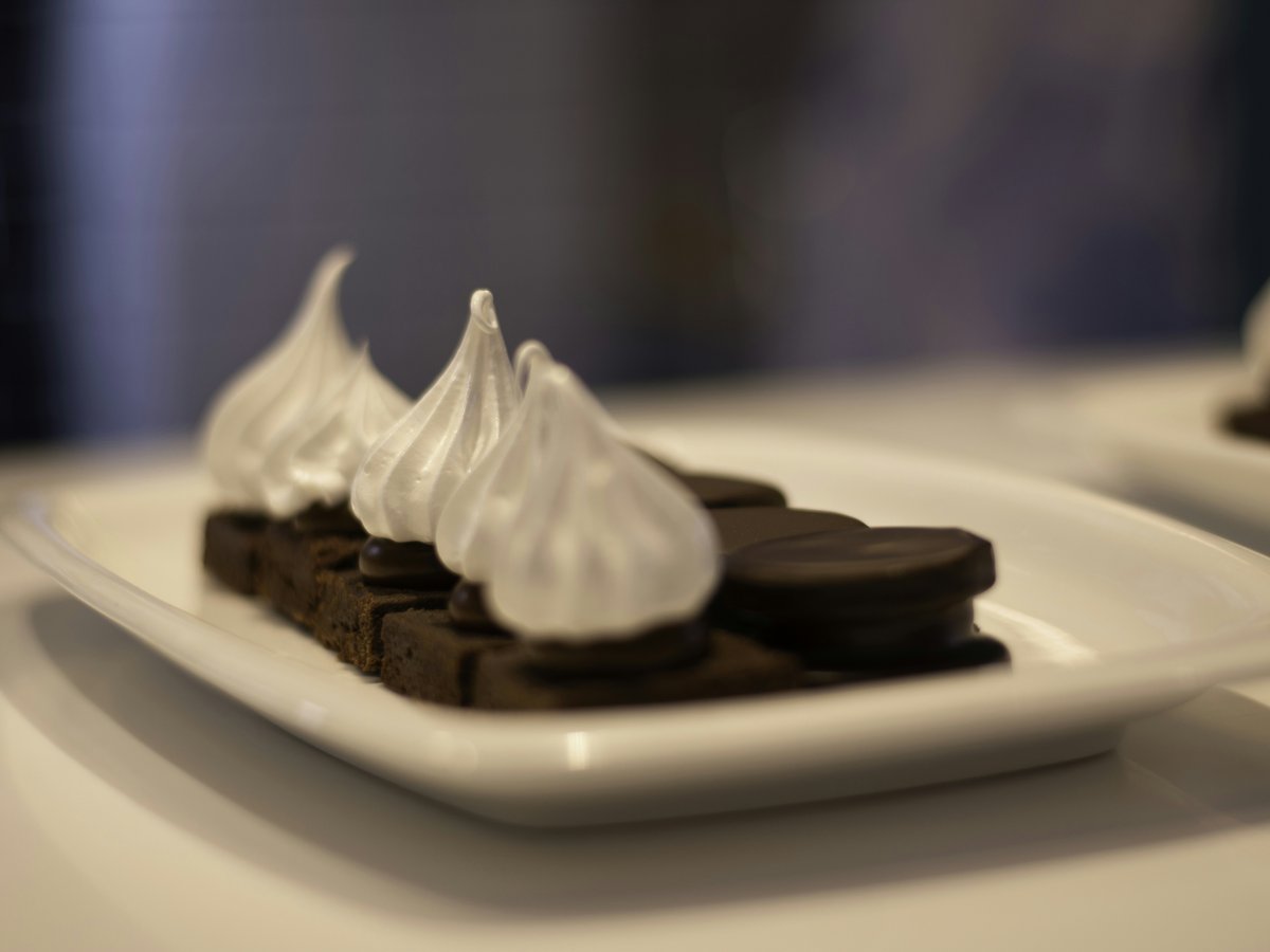 a close up of a plate of food on a table