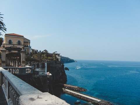 a view of the ocean from a balcony