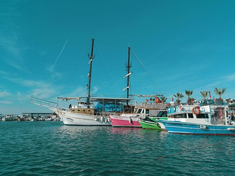 boats docked at a pier