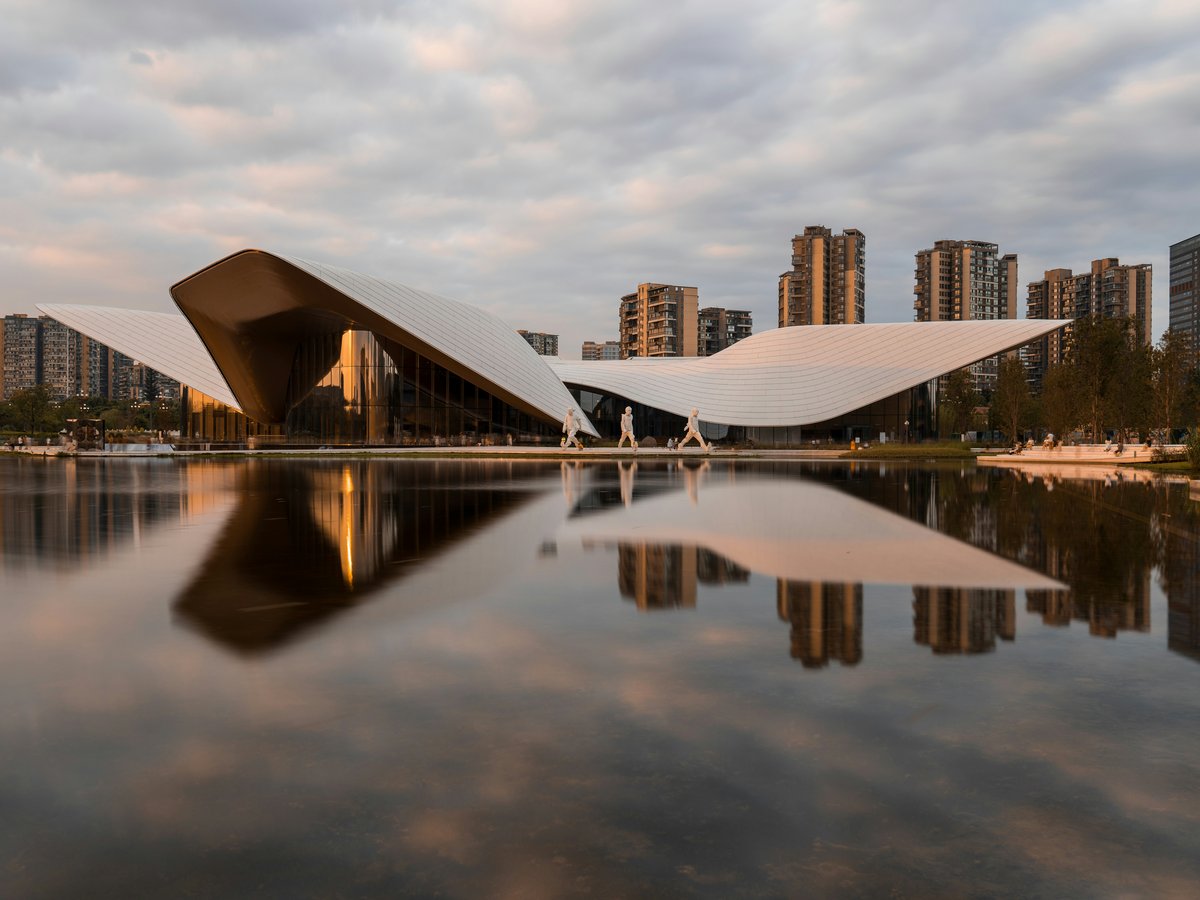 a building with a glass roof