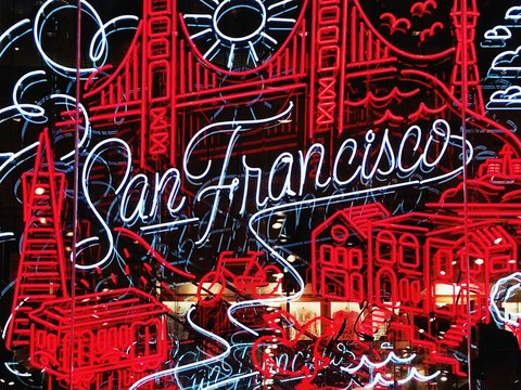 red and white love neon light signage