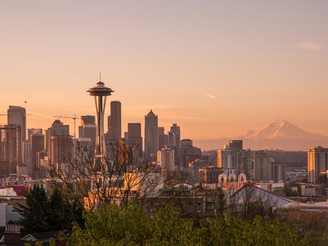 aerial photography of Space Needle, Seattle