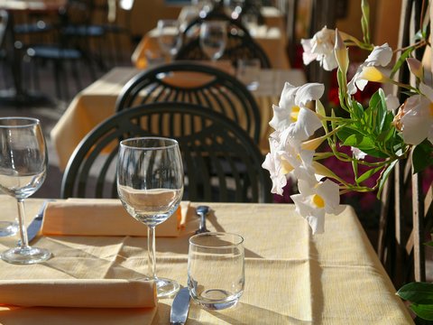 white flower bouquet on table